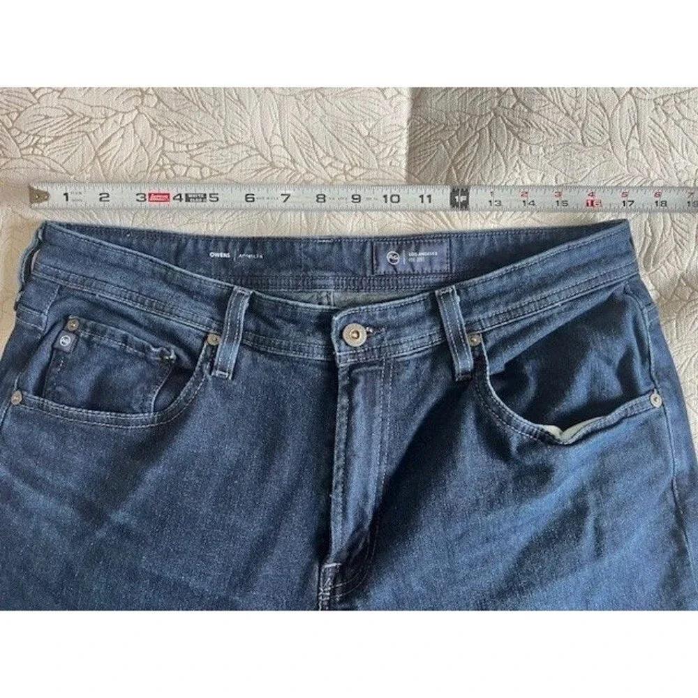 AG Adriano Goldschmied OWENS Dark Wash Mens 34X34 Straight Leg Jeans - Picture 12 of 16